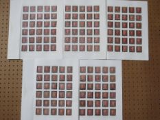 S.G. 43/4 1864 1d RED, a complete mint set from plate 71 - 224 (ex 77)