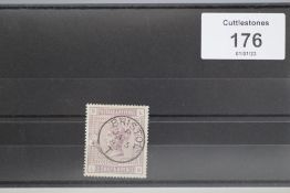 S.G. 175 1883 2/6 LILAC ON BLUED PAPER, superb used BRISTOL JA 5 85 CDS