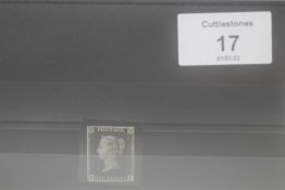 S.G.1 1840 1d BLACK, four clear margins, apparently unused (no gum), 'as is'