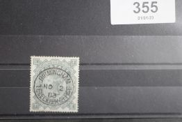 S.G. 135 1867 10/=, watermark anchor, FU with complete Telegraph CDS