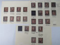 1d RED IMPERFS (23), including 7 with M/X cancels and an average 1d orange brown