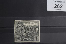 S.G. 438 1929 P.U.C. £1, UN/M, very slightly off white gum