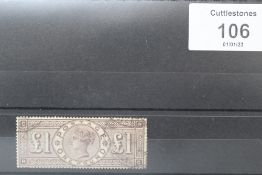 S.G.185 £1 BROWN CROWNS, a sound FU copy