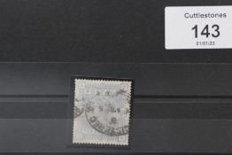 S.G. 182 1883 10/= COBALT, a very good used copy with reg'd cancel