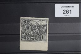 S. G. 438 1929 PUC £1, very fine used, bottom margin