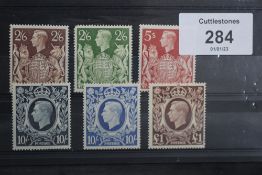 S.G. 176 /8c 1939 HIGH VALUES SET, mint, odd tiny fault