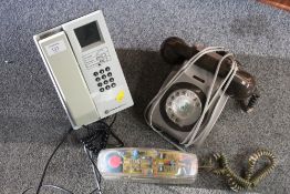 THREE ASSORTED VINTAGE TELEPHONES