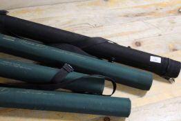 FOUR CASED FLY FISHING RODS