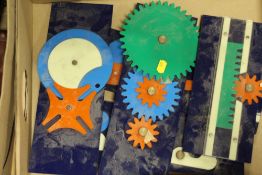 A TRAY OF UNUSUAL PLASTIC PLAQUES