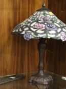 A MODERN DECORATIVE TIFFANY LAMP