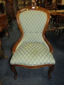 A REPRODUCTION BALLOON BACK CHAIR