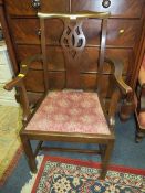 A 19TH CENTURY ARMCHAIR
