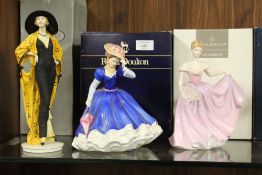 ROYAL DOULTON FIGURE OF THE YEAR 'MARY' TOGETHER WITH FIGURE OF THE YEAR 'RACHEL' AND CLASSIQUE