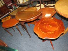 SEVEN ASSORTED OCCASIONAL TABLES TO INCLUDE ITALIAN STYLE EXAMPLES