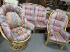 A THREE PIECE CONSERVATORY SUITE