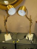 A PAIR OF MODERN ANGLEPOISE TABLE LAMPS