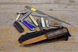 A COLLECTION OF POCKET KNIVES ETC