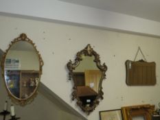 THREE RETRO WALL MIRRORS
