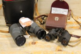 TWO PAIRS OF BINOCULARS TO INCLUDE CARL ZEISS JENOPTEM 8 X 30
