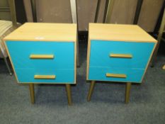 A PAIR OF MODERN TWO DRAWER CHESTS H-52 W-35 CM (2)