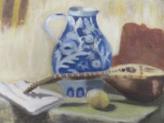 A BOX OF ASSORTED PICTURES AND PRINTS TO INCLUDE OILS ON BOARD, WATERCOLOUR, ETC (10)