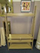 A MODERN OPEN BOOKCASE H- W- CM