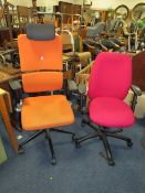 TWO MODERN OFFICE CHAIRS