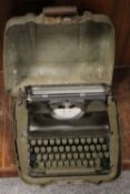 A DECO CASED PORTABLE TYPEWRITER