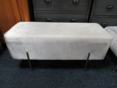 A MODERN UPHOLSTERED LONG STOOL L- 100 CM