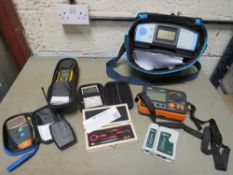 VARIOUS TESTING EQUIPMENT TO INCLUDE METREL SWIFT PAT PORTABLE APPLIANCE TESTER, VICI VC60B