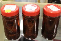 THREE TUBS CONTAINING GEORGE V AND GEORGE VI HALF CROWNS FLORINS 3D'S 4D'S 6D'S ETC