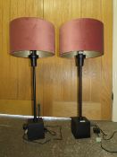 A PAIR OF LARGE MODERN TABLE LAMPS AND OVERALL H-86 CM (2)