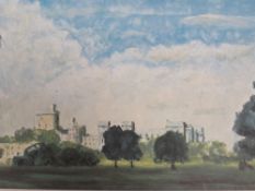 A PRINT OF WINDSOR CASTLE FROM THE ORIGINAL 1977 SILVER JUBILEE APPEAL PANTING BY THE DUKE OF