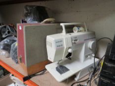 A SINGER TEMPO 60 SEWING MACHINE PLUS A CASED SEWING MACHINE (2)