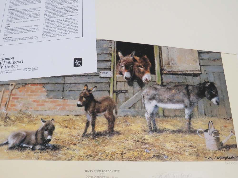 A COLLECTION OF SIGNED LIMITED EDITION DAVID SHEPHERD PRINTS, TO INCLUDE 'STORM OVER AMBOSELI' - Image 8 of 8