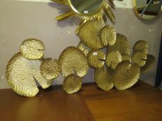 AN UNUSUAL MODERN METAL WALL HANGING W-148 CM