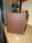 A VINTAGE SHELL MOTOR SPIRIT CAN