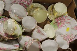 A TRAY OF ASSORTED TEAWARE TO INC BLOSSOM TIME