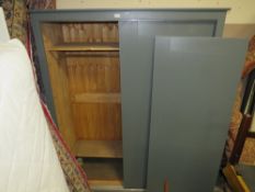 A LARGE MODERN TWO SLIDING DOOR CUPBOARD H-200 W-148 CM