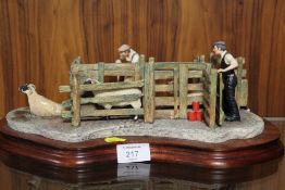 BORDER FINE ARTS FIGURE TABLEAU ' TWICE UNDER' LTD EDITION 758/1750