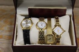FOUR CASES OF ASSORTED MODERN WRIST WATCHES