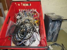 AN ASSORTMENT OF USB CABLES, RT45 CABLES, HDMI CABLES AND APPROX. 28 BAGGED USB 3.0 TO B/M BLACK