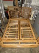 A BAMBOO DOUBLE BED FRAME - NOT CHECKED