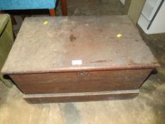 A SMALL PINE CARPENTERS BOX, W 63 CM