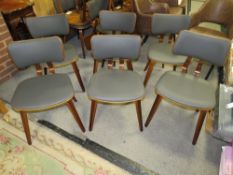 A SET OF SIX MODERN 'EAMES' STYLE DINING CHAIRS