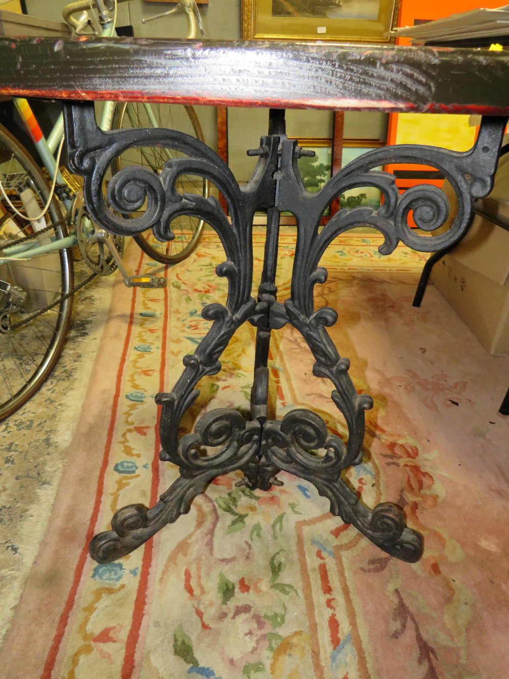 A CAST BASE CIRCULAR PUB STYLE TABLE - Image 2 of 2