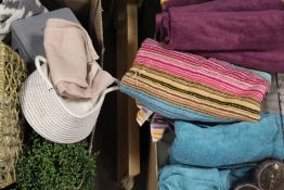 TWO BOXES OF ASSORTED EX SHOW HOME BATHROOM ACCESSORIES ETC