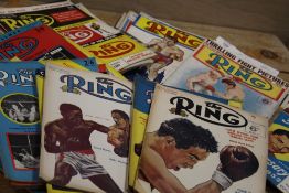 A COLLECTION OF APPROX 40 'THE RING' BOXING MAGAZINES FROM THE 1950'S