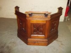 A SOLID PINE PULPIT BAR