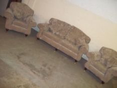 A MODERN FABRIC 3 PIECE SUITE